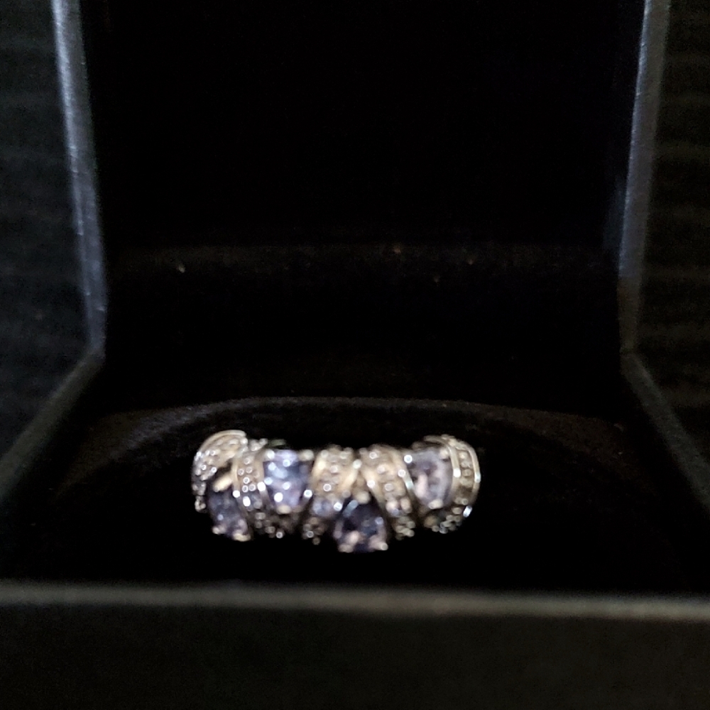 NWT Stella Grace Sterling Silver Pear Cut Tanzanite Size 7 Ring